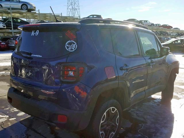 ZACCJBCT2GPD87683 - 2016 JEEP RENEGADE T BLUE photo 4