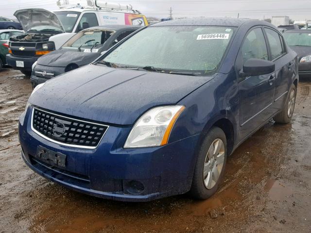 3N1AB61EX8L634297 - 2008 NISSAN SENTRA 2.0 BLUE photo 2