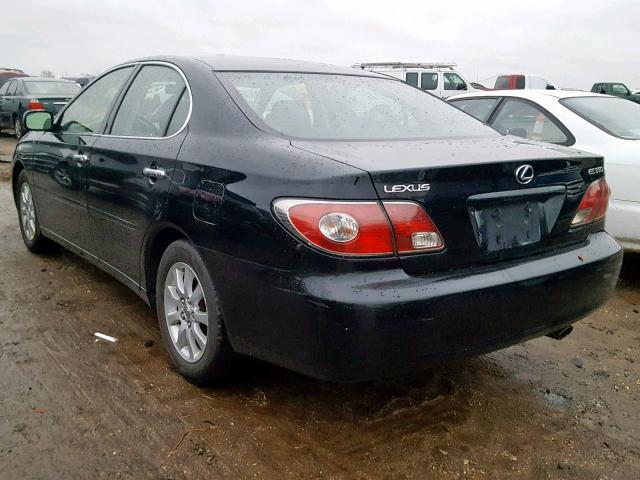 JTHBA30G140023215 - 2004 LEXUS ES 330 BLACK photo 3