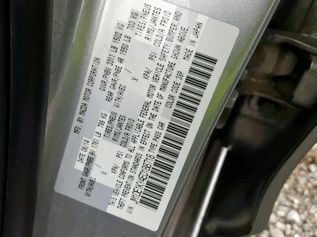 JM1DE1KY4E0188718 - 2014 MAZDA MAZDA2 SPO SILVER photo 10