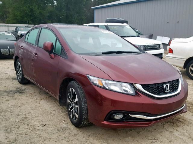 2HGFB2F97DH508670 - 2013 HONDA CIVIC EXL BURGUNDY photo 1