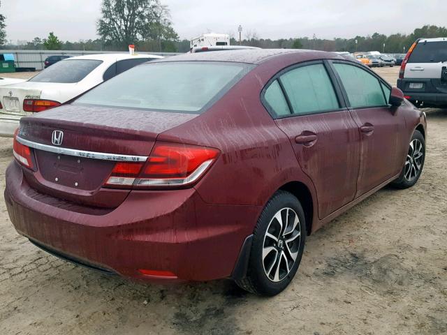 2HGFB2F97DH508670 - 2013 HONDA CIVIC EXL BURGUNDY photo 4