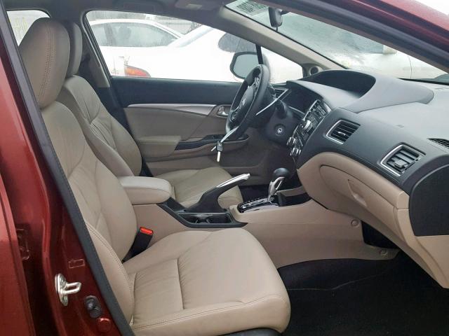 2HGFB2F97DH508670 - 2013 HONDA CIVIC EXL BURGUNDY photo 5