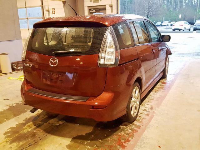 JM1CR293690329214 - 2009 MAZDA 5 RED photo 4