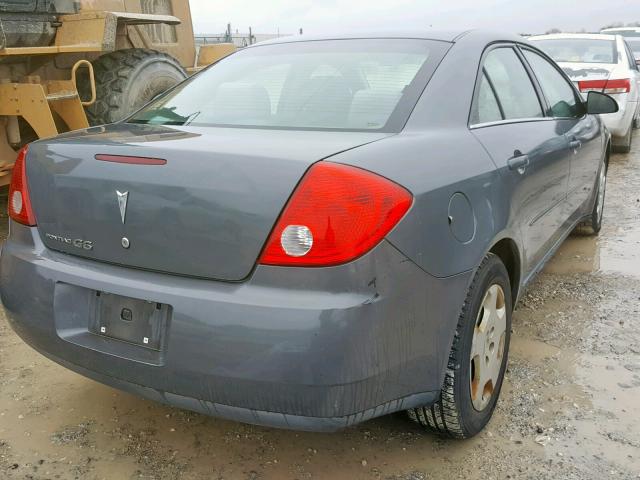 1G2ZF57B684304209 - 2008 PONTIAC G6 VALUE L GRAY photo 4