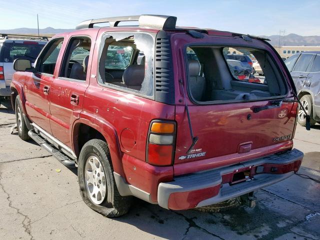 1GNEC13T45R242891 - 2005 CHEVROLET TAHOE C150 RED photo 3