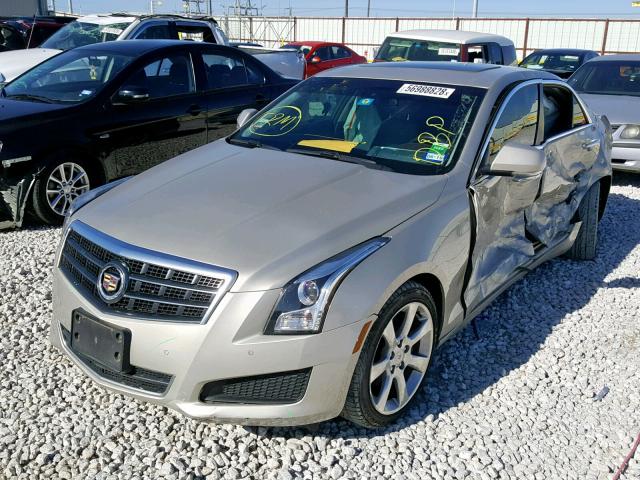 1G6AH5R37E0127331 - 2014 CADILLAC ATS LUXURY GOLD photo 2