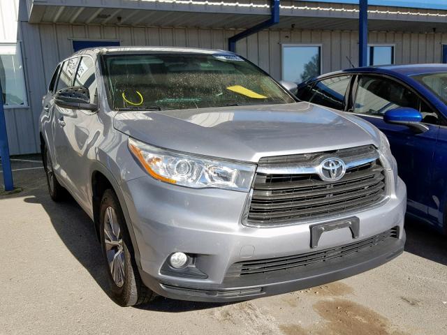 5TDBKRFH2ES019920 - 2014 TOYOTA HIGHLANDER GRAY photo 1