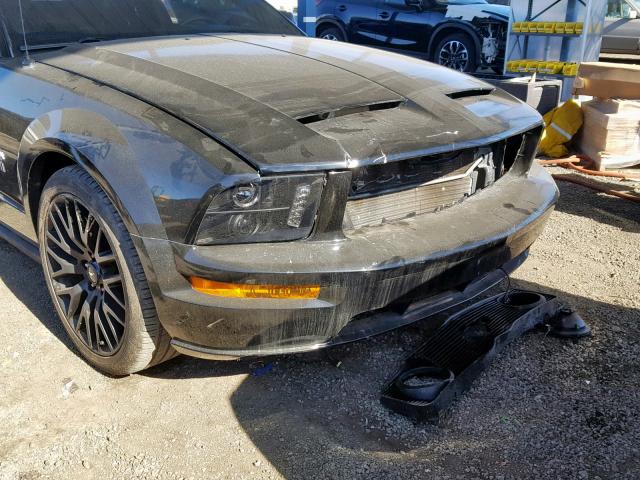 1ZVFT80N965186349 - 2006 FORD MUSTANG BLACK photo 9