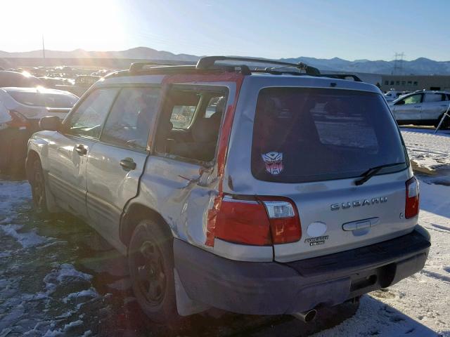 JF1SF63561G725375 - 2001 SUBARU FORESTER L GRAY photo 3