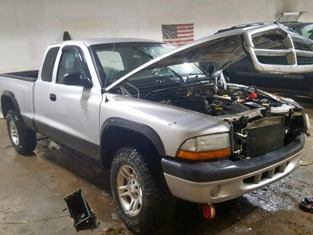 1D7HG32N74S507535 - 2004 DODGE DAKOTA SPO SILVER photo 1