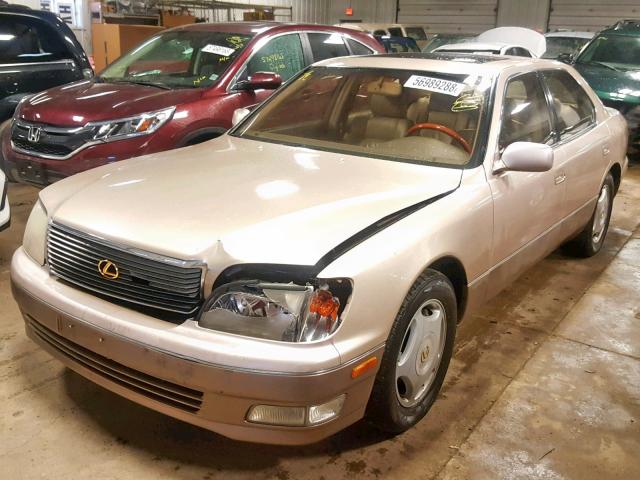 JT8BH28F9W0138472 - 1998 LEXUS LS 400 BEIGE photo 2