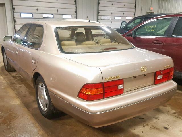 JT8BH28F9W0138472 - 1998 LEXUS LS 400 BEIGE photo 3