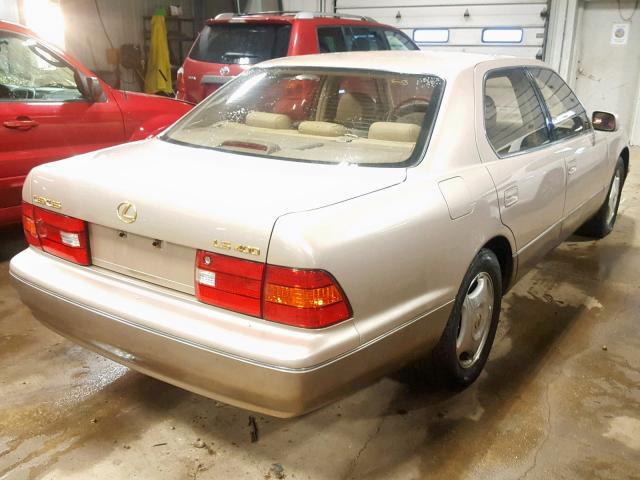 JT8BH28F9W0138472 - 1998 LEXUS LS 400 BEIGE photo 4