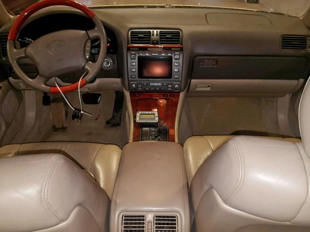 JT8BH28F9W0138472 - 1998 LEXUS LS 400 BEIGE photo 9