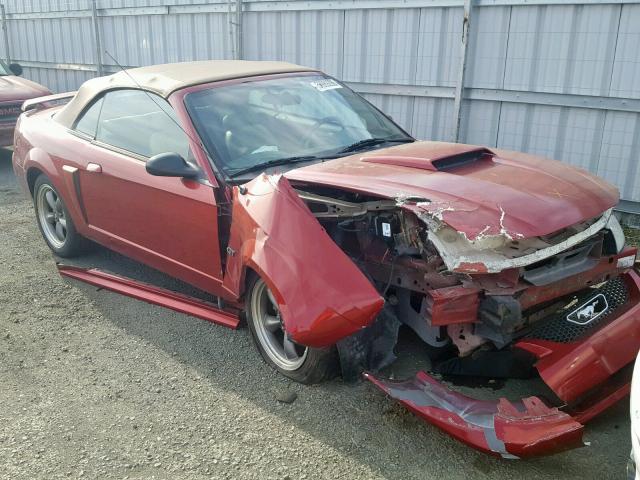 1FAFP45X63F307330 - 2003 FORD MUSTANG GT RED photo 1