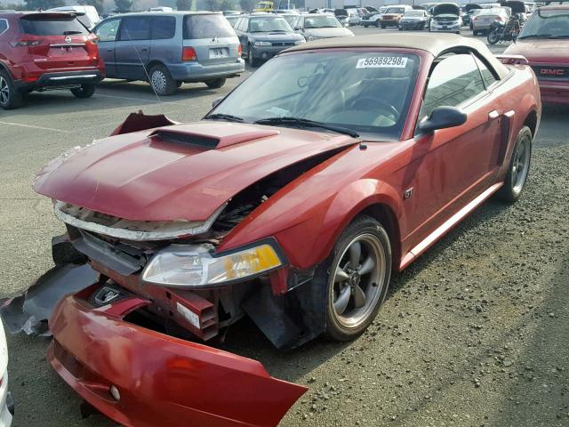 1FAFP45X63F307330 - 2003 FORD MUSTANG GT RED photo 2