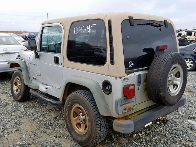 1J4FA39SX2P748160 - 2002 JEEP WRANGLER / SILVER photo 3