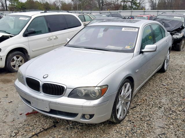 WBAHN83547DT75366 - 2007 BMW 750 SILVER photo 2