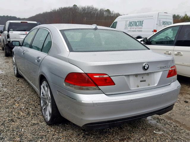 WBAHN83547DT75366 - 2007 BMW 750 SILVER photo 3