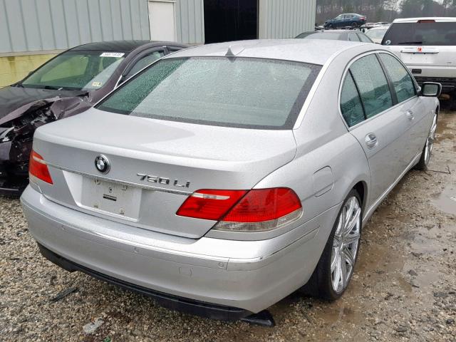 WBAHN83547DT75366 - 2007 BMW 750 SILVER photo 4