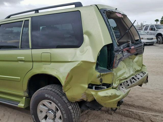 JA4LS31HX1P023060 - 2001 MITSUBISHI MONTERO SP GREEN photo 9