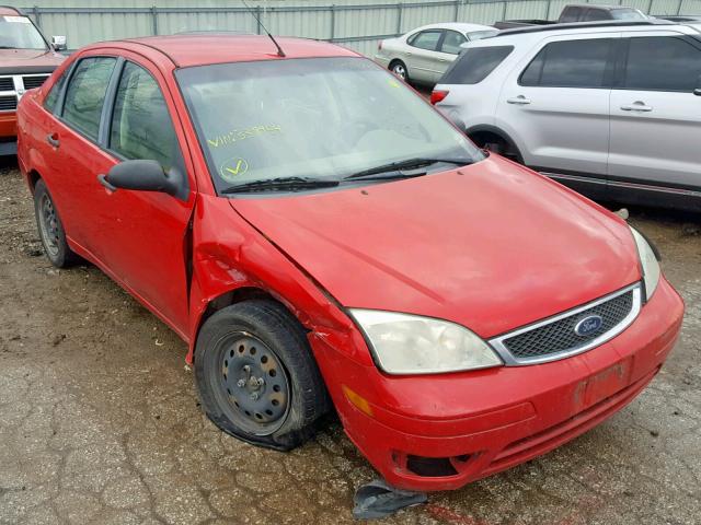 1FAHP34N57W339954 - 2007 FORD FOCUS ZX4 RED photo 1