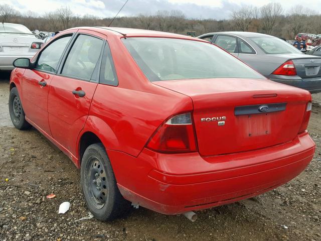 1FAHP34N57W339954 - 2007 FORD FOCUS ZX4 RED photo 3