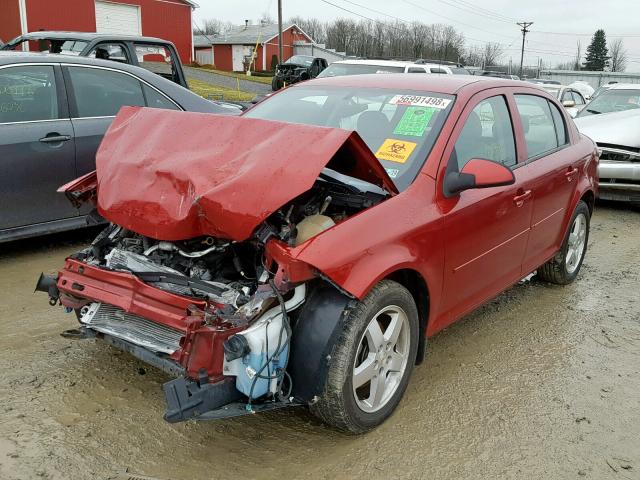 1G1AF5F54A7113289 - 2010 CHEVROLET COBALT 2LT RED photo 2