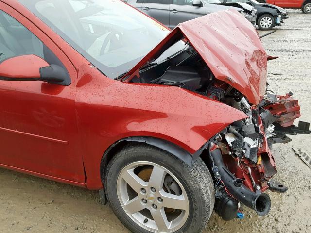 1G1AF5F54A7113289 - 2010 CHEVROLET COBALT 2LT RED photo 9