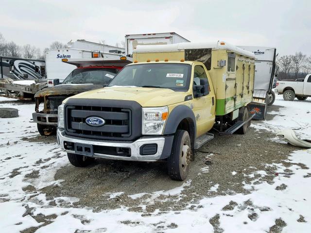 1FDUF5GT1BEC38003 - 2011 FORD F550 SUPER YELLOW photo 2