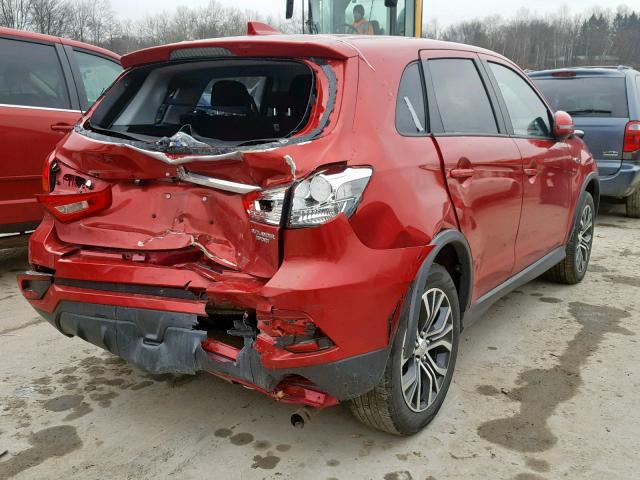 JA4AR3AU3JU005937 - 2018 MITSUBISHI OUTLANDER RED photo 4