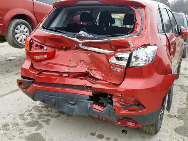 JA4AR3AU3JU005937 - 2018 MITSUBISHI OUTLANDER RED photo 9