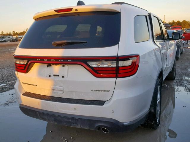 1C4RDHDG2EC318144 - 2014 DODGE DURANGO LI WHITE photo 4