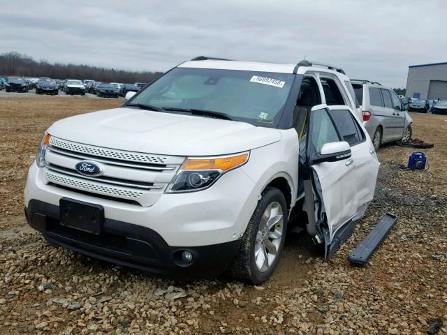 1FM5K7F87FGB15986 - 2015 FORD EXPLORER L WHITE photo 2