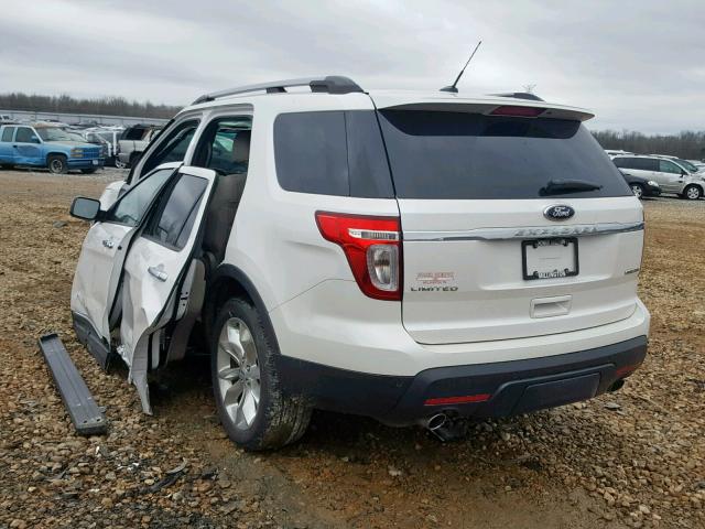 1FM5K7F87FGB15986 - 2015 FORD EXPLORER L WHITE photo 3