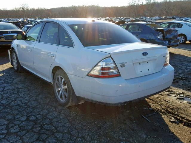 1FAHP24W68G187939 - 2008 FORD TAURUS SEL WHITE photo 3