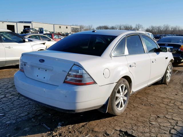 1FAHP24W68G187939 - 2008 FORD TAURUS SEL WHITE photo 4