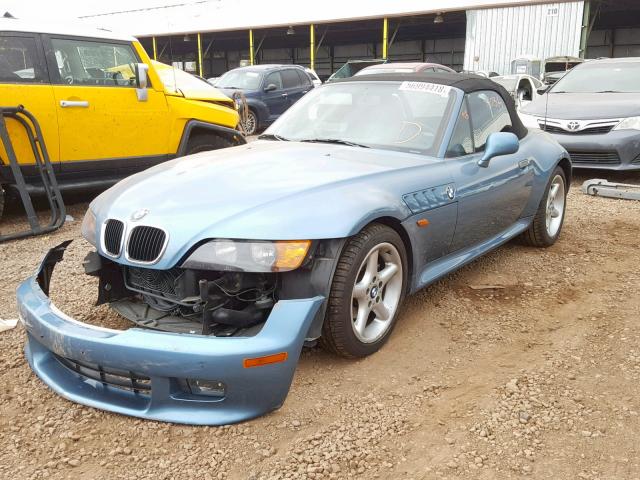 4USCJ3331WLC15960 - 1998 BMW Z3 2.8 BLUE photo 2