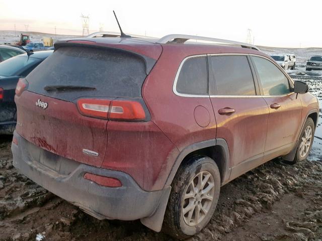 1C4PJMCS0FW564124 - 2015 JEEP CHEROKEE L RED photo 4