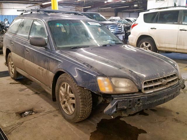 4S3BH6653Y6660856 - 2000 SUBARU LEGACY OUT BLUE photo 1