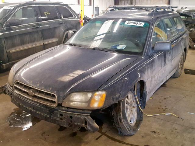 4S3BH6653Y6660856 - 2000 SUBARU LEGACY OUT BLUE photo 2