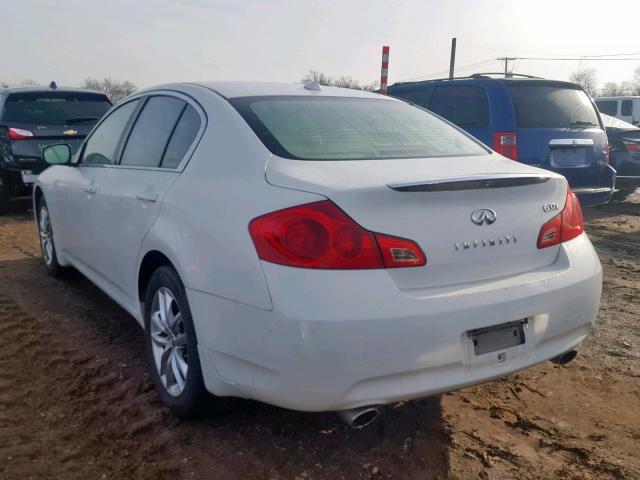 JNKCV61FX9M358800 - 2009 INFINITI G37 WHITE photo 3