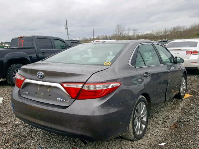 4T1BD1FK1FU161384 - 2015 TOYOTA CAMRY HYBR CHARCOAL photo 4