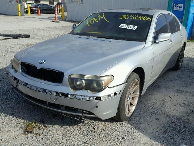 WBAGL63482DP59852 - 2002 BMW 745 I SILVER photo 2