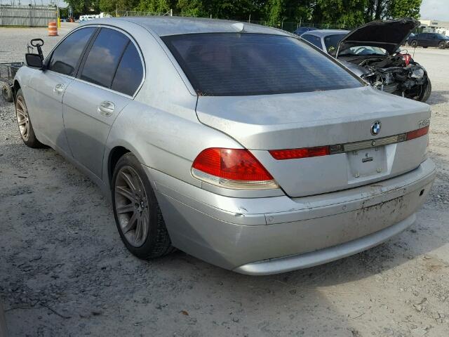 WBAGL63482DP59852 - 2002 BMW 745 I SILVER photo 3