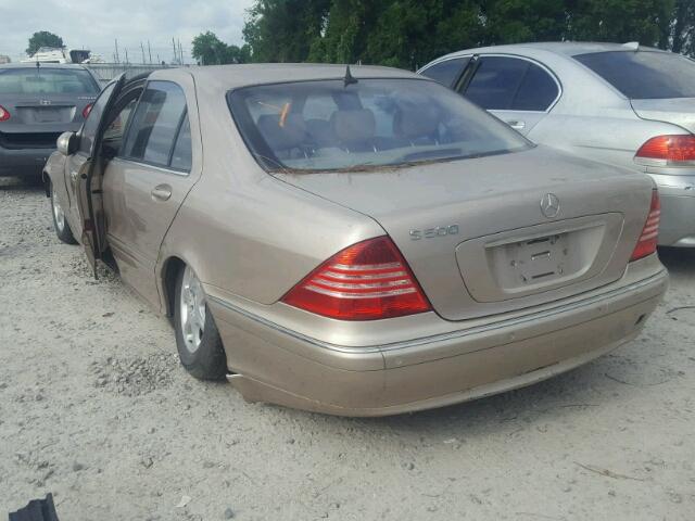 WDBNG75J62A225482 - 2002 MERCEDES-BENZ S 500 GOLD photo 3