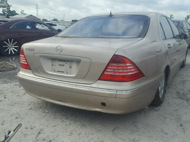 WDBNG75J62A225482 - 2002 MERCEDES-BENZ S 500 GOLD photo 4