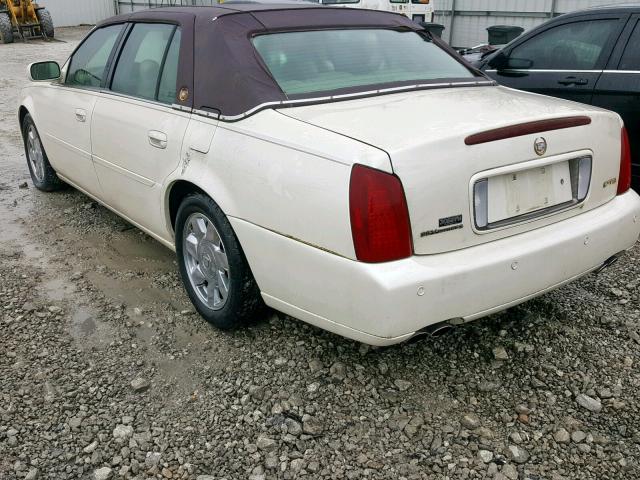 1G6KF57912U162131 - 2002 CADILLAC DEVILLE DT WHITE photo 3