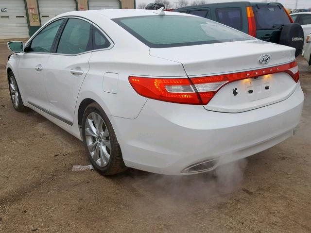 KMHFG4JG0DA199359 - 2013 HYUNDAI AZERA WHITE photo 3